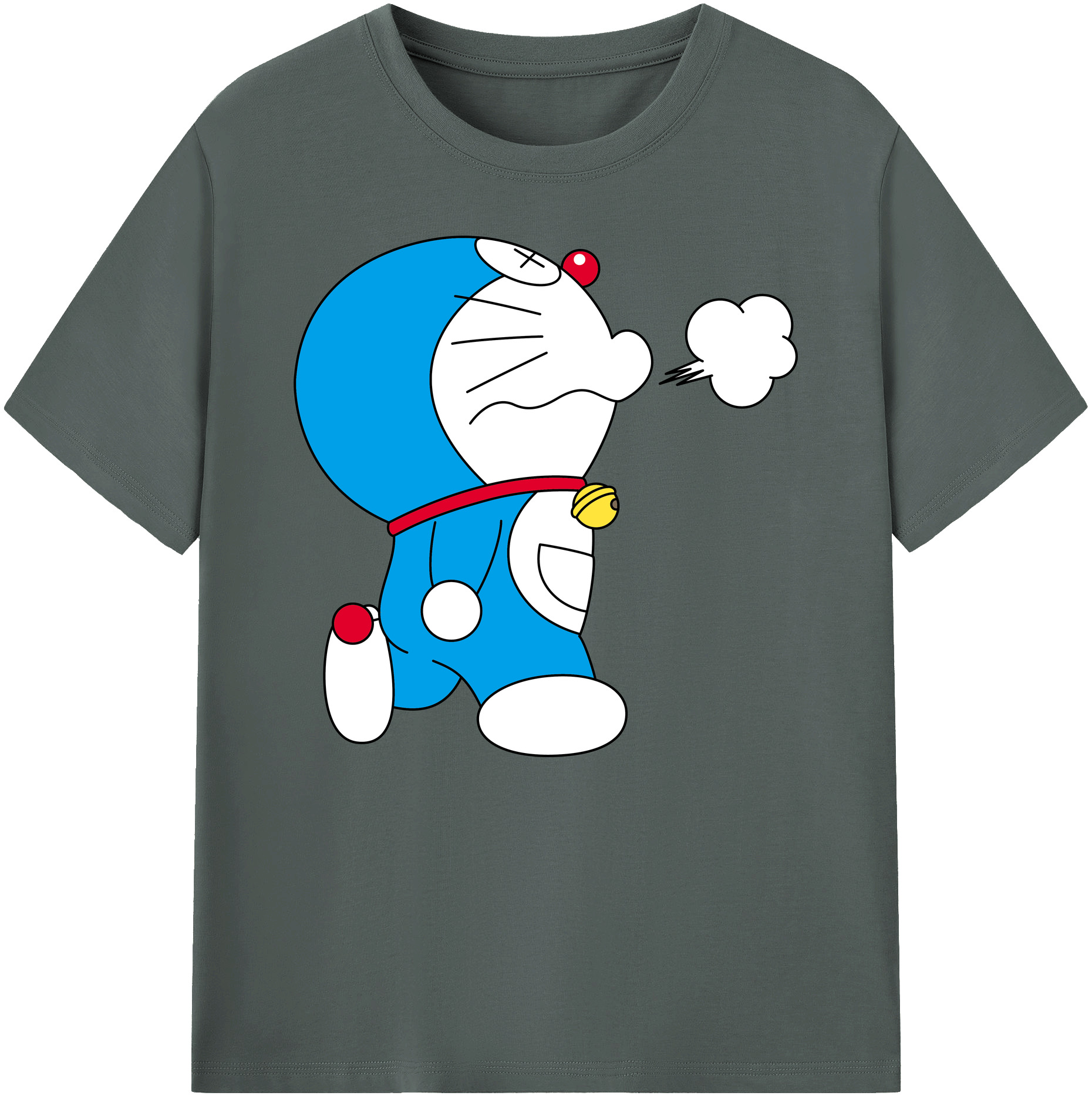 （画像用） ドラえもん Doraemon 綿100％ メンズ半袖Tシャツ｜肌触りやわらか＆通気性